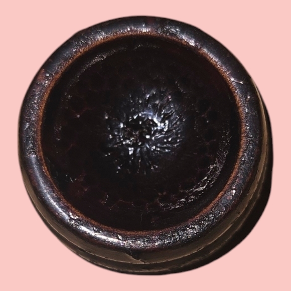 Vintage Cloisonne Egg Flowers Motif Wood Stand 1950s - Picture 5 of 7